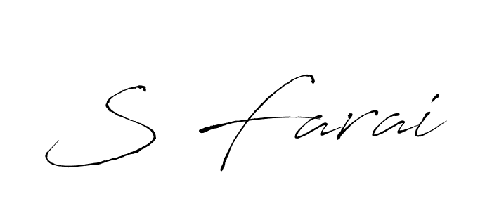 S Farai stylish signature style. Best Handwritten Sign (Antro_Vectra) for my name. Handwritten Signature Collection Ideas for my name S Farai. S Farai signature style 6 images and pictures png