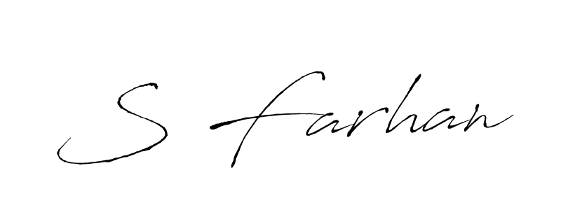 S Farhan stylish signature style. Best Handwritten Sign (Antro_Vectra) for my name. Handwritten Signature Collection Ideas for my name S Farhan. S Farhan signature style 6 images and pictures png