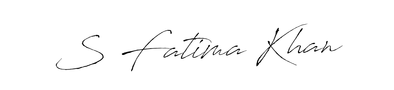 Use a signature maker to create a handwritten signature online. With this signature software, you can design (Antro_Vectra) your own signature for name S Fatima Khan. S Fatima Khan signature style 6 images and pictures png
