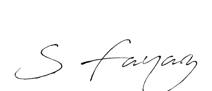 if you are searching for the best signature style for your name S Fayaz. so please give up your signature search. here we have designed multiple signature styles  using Antro_Vectra. S Fayaz signature style 6 images and pictures png