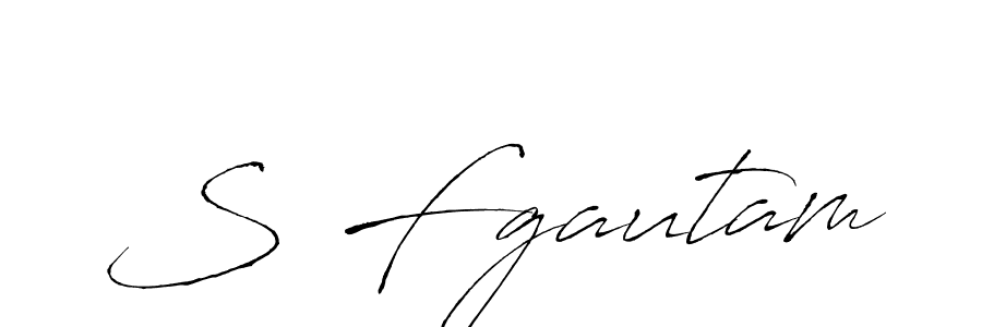 How to make S Fgautam signature? Antro_Vectra is a professional autograph style. Create handwritten signature for S Fgautam name. S Fgautam signature style 6 images and pictures png