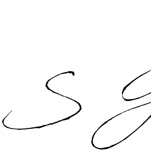 Similarly Antro_Vectra is the best handwritten signature design. Signature creator online .You can use it as an online autograph creator for name S G. S G signature style 6 images and pictures png