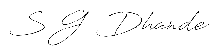 Create your official email sign-off with S G  Dhande name in Antro_Vectra style. Crisp, clean, and perfectly legible across all screens. S G  Dhande signature style 6 images and pictures png