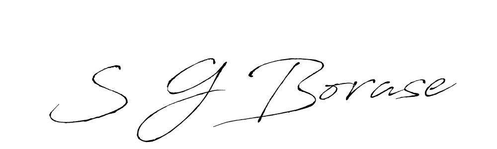 How to make S G Borase name signature. Use Antro_Vectra style for creating short signs online. This is the latest handwritten sign. S G Borase signature style 6 images and pictures png