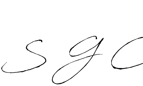 S G C stylish signature style. Best Handwritten Sign (Antro_Vectra) for my name. Handwritten Signature Collection Ideas for my name S G C. S G C signature style 6 images and pictures png