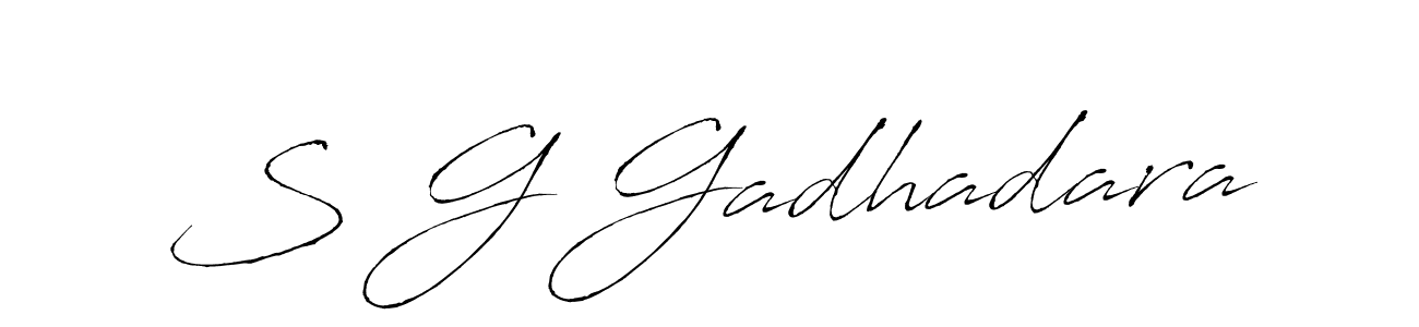 Design your own signature with our free online signature maker. With this signature software, you can create a handwritten (Antro_Vectra) signature for name S G Gadhadara. S G Gadhadara signature style 6 images and pictures png