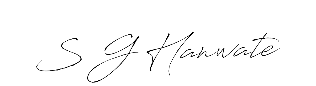 How to make S G Hanwate signature? Antro_Vectra is a professional autograph style. Create handwritten signature for S G Hanwate name. S G Hanwate signature style 6 images and pictures png