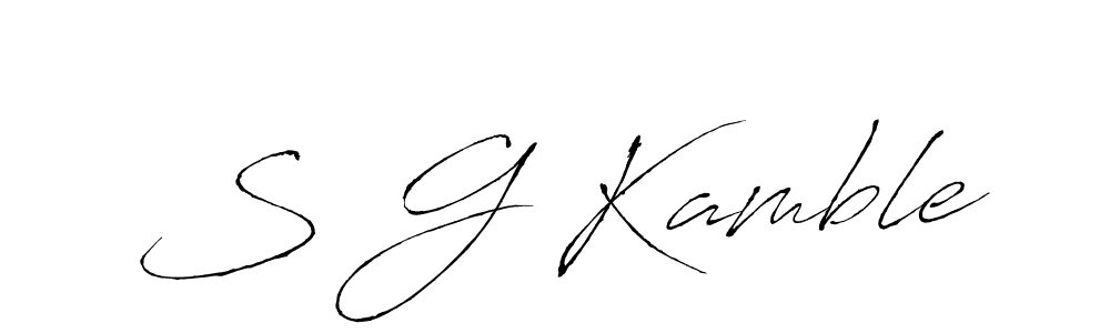 How to make S G Kamble signature? Antro_Vectra is a professional autograph style. Create handwritten signature for S G Kamble name. S G Kamble signature style 6 images and pictures png