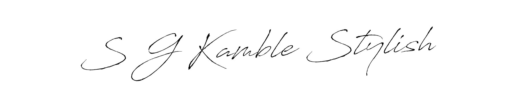 Make a short S G Kamble Stylish signature style. Manage your documents anywhere anytime using Antro_Vectra. Create and add eSignatures, submit forms, share and send files easily. S G Kamble Stylish signature style 6 images and pictures png