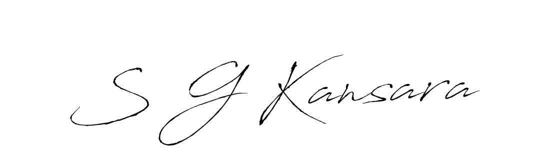 The best way (Antro_Vectra) to make a short signature is to pick only two or three words in your name. The name S G Kansara include a total of six letters. For converting this name. S G Kansara signature style 6 images and pictures png