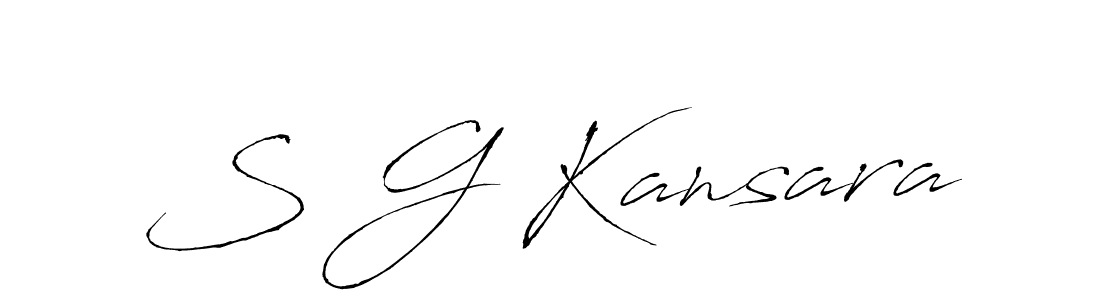 The best way (Antro_Vectra) to make a short signature is to pick only two or three words in your name. The name S G Kansara include a total of six letters. For converting this name. S G Kansara signature style 6 images and pictures png