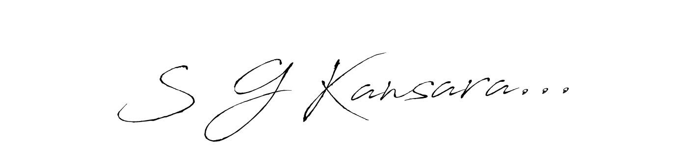 Also You can easily find your signature by using the search form. We will create S G Kansara... name handwritten signature images for you free of cost using Antro_Vectra sign style. S G Kansara... signature style 6 images and pictures png