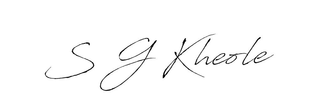 You should practise on your own different ways (Antro_Vectra) to write your name (S G Kheole) in signature. don't let someone else do it for you. S G Kheole signature style 6 images and pictures png