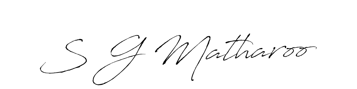 How to make S G Matharoo signature? Antro_Vectra is a professional autograph style. Create handwritten signature for S G Matharoo name. S G Matharoo signature style 6 images and pictures png