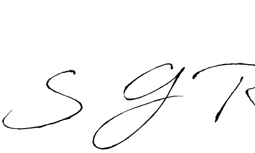 The best way (Antro_Vectra) to make a short signature is to pick only two or three words in your name. The name S G R include a total of six letters. For converting this name. S G R signature style 6 images and pictures png