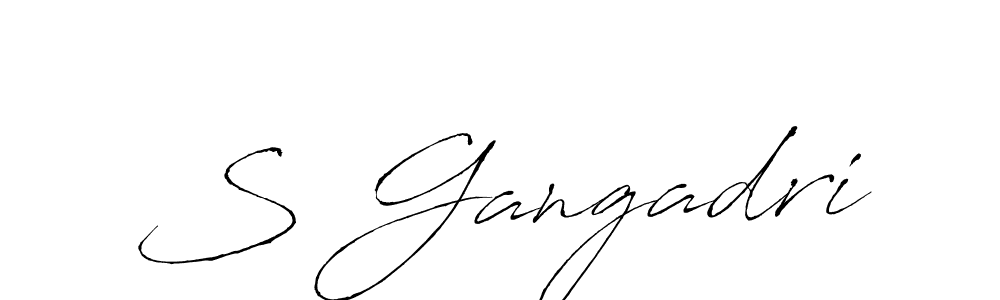 The best way (Antro_Vectra) to make a short signature is to pick only two or three words in your name. The name S Gangadri include a total of six letters. For converting this name. S Gangadri signature style 6 images and pictures png