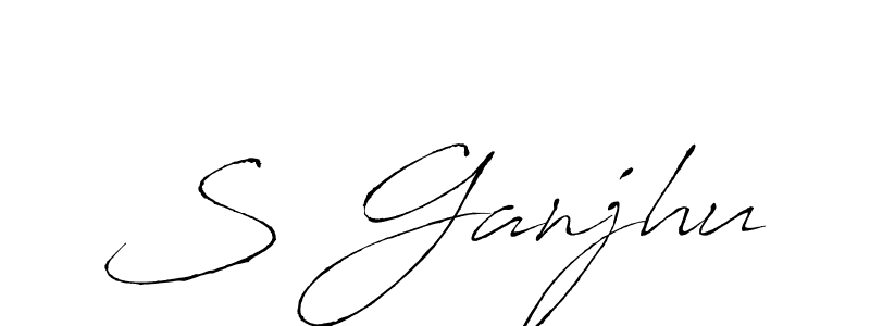 S Ganjhu stylish signature style. Best Handwritten Sign (Antro_Vectra) for my name. Handwritten Signature Collection Ideas for my name S Ganjhu. S Ganjhu signature style 6 images and pictures png