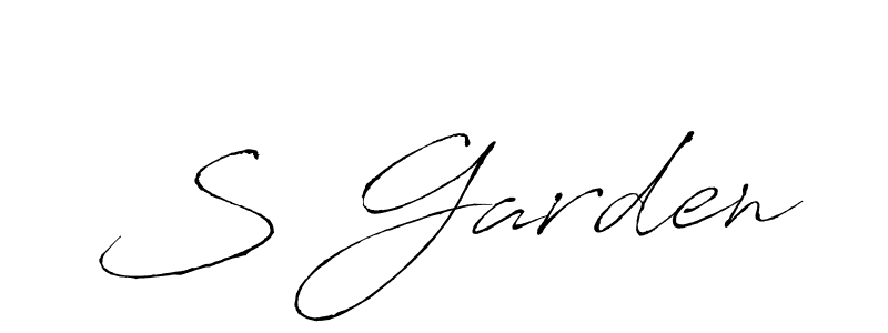 Design your own signature with our free online signature maker. With this signature software, you can create a handwritten (Antro_Vectra) signature for name S Garden. S Garden signature style 6 images and pictures png