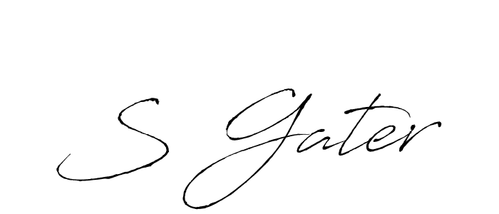 Similarly Antro_Vectra is the best handwritten signature design. Signature creator online .You can use it as an online autograph creator for name S Gater. S Gater signature style 6 images and pictures png