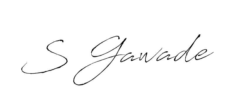 Use a signature maker to create a handwritten signature online. With this signature software, you can design (Antro_Vectra) your own signature for name S Gawade. S Gawade signature style 6 images and pictures png