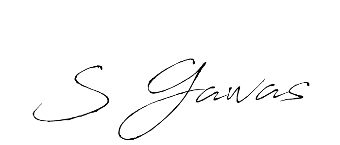 Design your own signature with our free online signature maker. With this signature software, you can create a handwritten (Antro_Vectra) signature for name S Gawas. S Gawas signature style 6 images and pictures png
