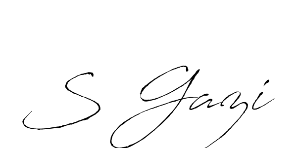 Also we have S Gazi name is the best signature style. Create professional handwritten signature collection using Antro_Vectra autograph style. S Gazi signature style 6 images and pictures png