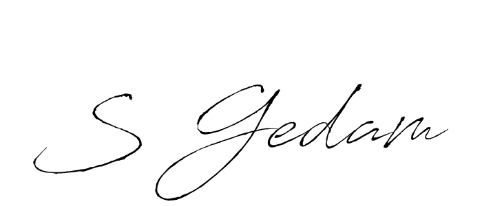 if you are searching for the best signature style for your name S Gedam. so please give up your signature search. here we have designed multiple signature styles  using Antro_Vectra. S Gedam signature style 6 images and pictures png