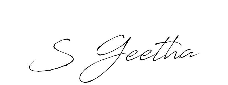 S Geetha stylish signature style. Best Handwritten Sign (Antro_Vectra) for my name. Handwritten Signature Collection Ideas for my name S Geetha. S Geetha signature style 6 images and pictures png