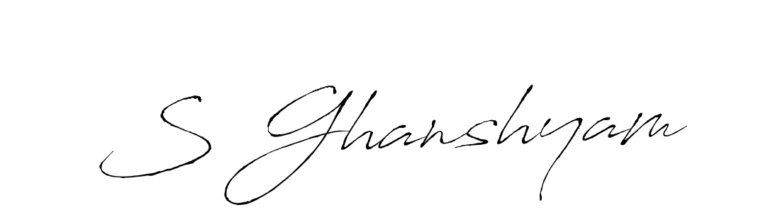 S Ghanshyam stylish signature style. Best Handwritten Sign (Antro_Vectra) for my name. Handwritten Signature Collection Ideas for my name S Ghanshyam. S Ghanshyam signature style 6 images and pictures png