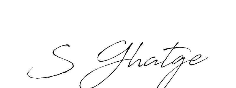 Design your own signature with our free online signature maker. With this signature software, you can create a handwritten (Antro_Vectra) signature for name S Ghatge. S Ghatge signature style 6 images and pictures png