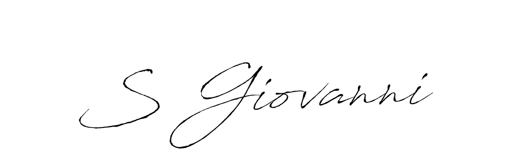 Design your own signature with our free online signature maker. With this signature software, you can create a handwritten (Antro_Vectra) signature for name S Giovanni. S Giovanni signature style 6 images and pictures png
