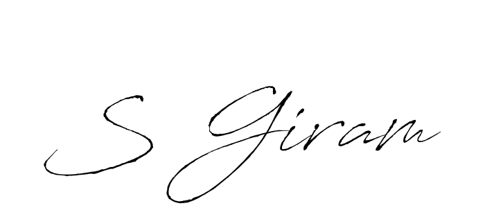 Design your own signature with our free online signature maker. With this signature software, you can create a handwritten (Antro_Vectra) signature for name S Giram. S Giram signature style 6 images and pictures png