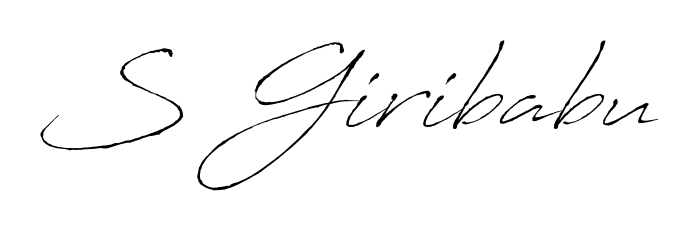 Also You can easily find your signature by using the search form. We will create S Giribabu name handwritten signature images for you free of cost using Antro_Vectra sign style. S Giribabu signature style 6 images and pictures png
