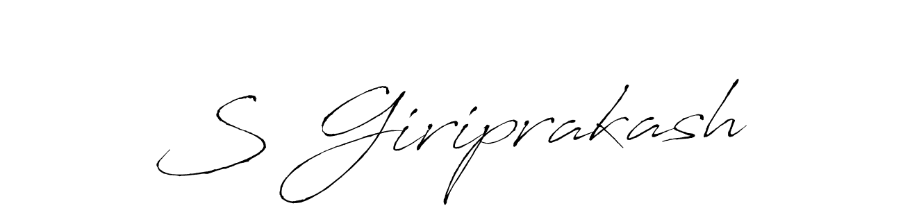 Create a beautiful signature design for name S Giriprakash. With this signature (Antro_Vectra) fonts, you can make a handwritten signature for free. S Giriprakash signature style 6 images and pictures png