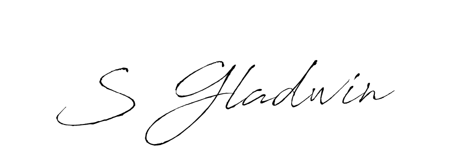 How to make S Gladwin signature? Antro_Vectra is a professional autograph style. Create handwritten signature for S Gladwin name. S Gladwin signature style 6 images and pictures png