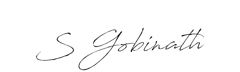 How to make S Gobinath name signature. Use Antro_Vectra style for creating short signs online. This is the latest handwritten sign. S Gobinath signature style 6 images and pictures png