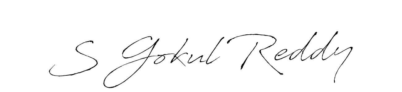 Design your own signature with our free online signature maker. With this signature software, you can create a handwritten (Antro_Vectra) signature for name S Gokul Reddy. S Gokul Reddy signature style 6 images and pictures png