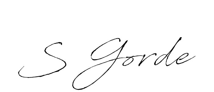 You should practise on your own different ways (Antro_Vectra) to write your name (S Gorde) in signature. don't let someone else do it for you. S Gorde signature style 6 images and pictures png