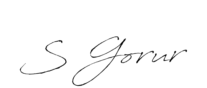 You should practise on your own different ways (Antro_Vectra) to write your name (S Gorur) in signature. don't let someone else do it for you. S Gorur signature style 6 images and pictures png