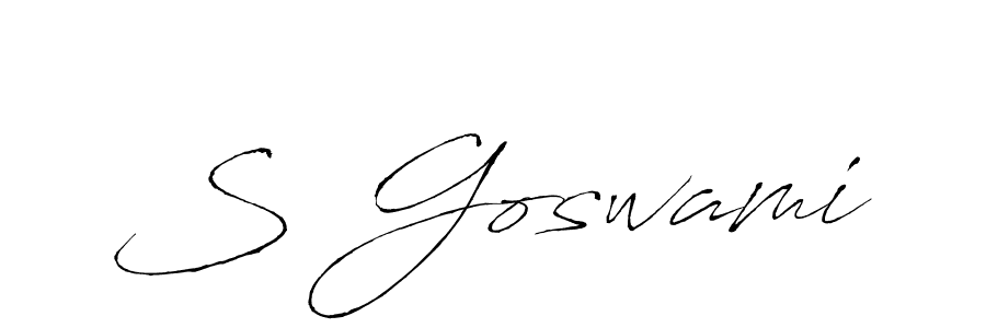 The best way (Antro_Vectra) to make a short signature is to pick only two or three words in your name. The name S Goswami include a total of six letters. For converting this name. S Goswami signature style 6 images and pictures png