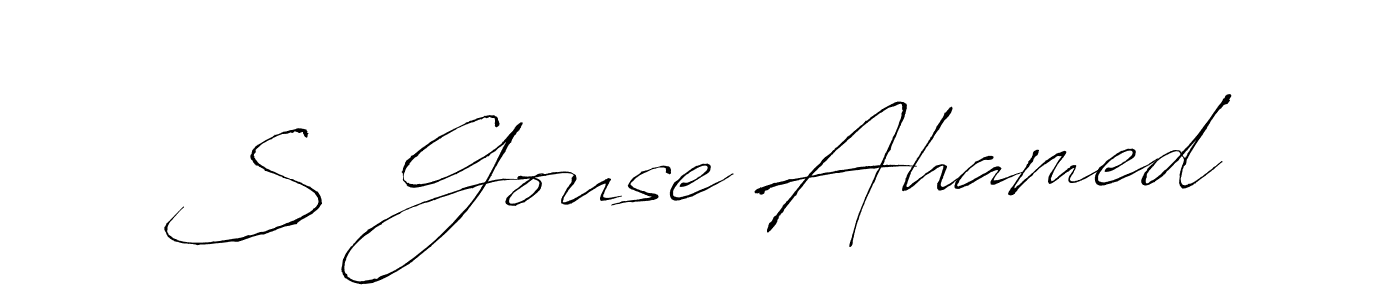 Design your own signature with our free online signature maker. With this signature software, you can create a handwritten (Antro_Vectra) signature for name S Gouse Ahamed. S Gouse Ahamed signature style 6 images and pictures png