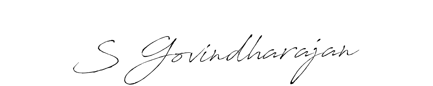 Design your own signature with our free online signature maker. With this signature software, you can create a handwritten (Antro_Vectra) signature for name S Govindharajan. S Govindharajan signature style 6 images and pictures png