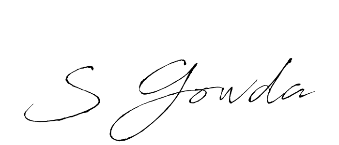 Use a signature maker to create a handwritten signature online. With this signature software, you can design (Antro_Vectra) your own signature for name S Gowda. S Gowda signature style 6 images and pictures png