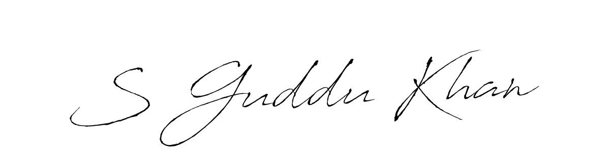 Also we have S Guddu Khan name is the best signature style. Create professional handwritten signature collection using Antro_Vectra autograph style. S Guddu Khan signature style 6 images and pictures png