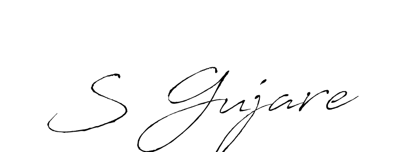 The best way (Antro_Vectra) to make a short signature is to pick only two or three words in your name. The name S Gujare include a total of six letters. For converting this name. S Gujare signature style 6 images and pictures png