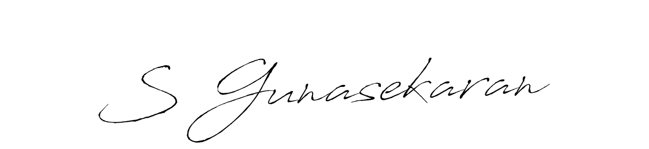 if you are searching for the best signature style for your name S Gunasekaran. so please give up your signature search. here we have designed multiple signature styles  using Antro_Vectra. S Gunasekaran signature style 6 images and pictures png