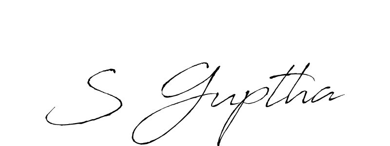 How to make S Guptha signature? Antro_Vectra is a professional autograph style. Create handwritten signature for S Guptha name. S Guptha signature style 6 images and pictures png