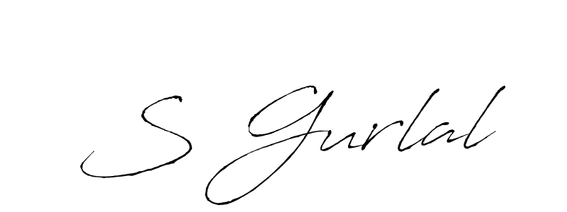 Design your own signature with our free online signature maker. With this signature software, you can create a handwritten (Antro_Vectra) signature for name S Gurlal. S Gurlal signature style 6 images and pictures png