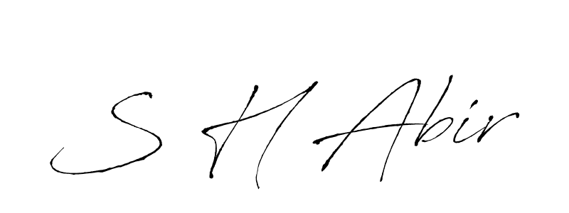 Similarly Antro_Vectra is the best handwritten signature design. Signature creator online .You can use it as an online autograph creator for name S H Abir. S H Abir signature style 6 images and pictures png