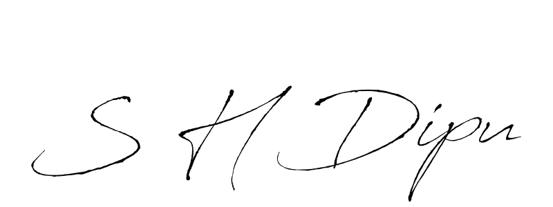 It looks lik you need a new signature style for name S H Dipu. Design unique handwritten (Antro_Vectra) signature with our free signature maker in just a few clicks. S H Dipu signature style 6 images and pictures png